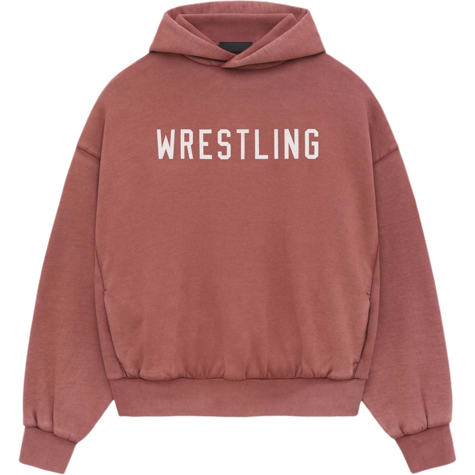 

Fear of God Essentials Heavy Fleece Vintage Shrunken Hoodie Crimson Men Tops Red 192BT246216F XS