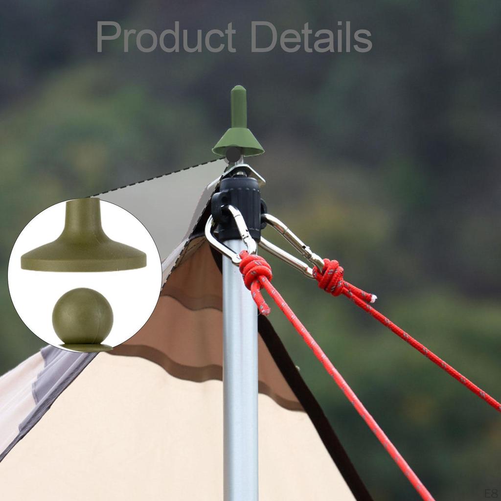 Cap High Performance Sturdy Tent Pole Tip Protector Tarp Grabber for Hiking Travel Lovers
