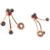 Les Trésors De Lily [D3604] - Designer Earrings 'Gerbes d'Or' Red