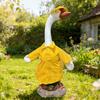 1 Set Porch Goose Rain Jacket Yellow Raincoat Hat And Umbrella Waterproof Goose Outfit Fits 23 Inch Porch Goose for Yard Lawn Decor