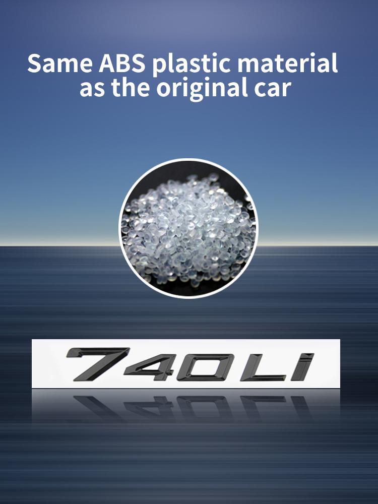 Adatto per BMW Serie 7 G70 G12 730d 730li 740i 750i 735Li 760Li 745e 760i modello 2023, con un logo alfanumerico nero lucido