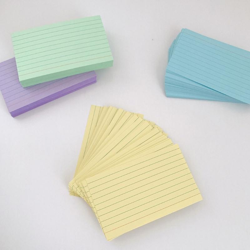 250Sheets Colorful Note Paper 3x5Inch Wide Lined for Writing Noting Journaling Study Card Note Cards Pocket Notecards