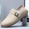 Summer Men's Shoes Leather Retro Lazy Casual Leather Shoes Men's Soft Sole Light One Pedal Versatile Breathable
