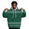 Men's Christmas Print Hoodie with Pockets, Pullover Sweatshirt