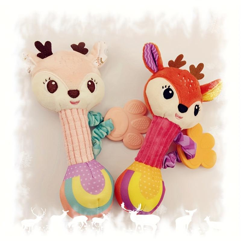 Cute Animals Ring Bells Cute Baby Laughing Teething Toy Handheld Plush Doll Baby Toy Educational Calming Bedtime Bell Halloween Gift Christmas Gift