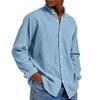 Men Up Casual T Shirt Long Sleeve Loose Fit Tops Fall Fashion Regular Fit Cardigan Tops
