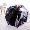1pc Matrix Keanu Reeves Automatic Folding Umbrella - Compact 8-Rib Design, Durable Plastic & Iron1191L