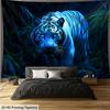 Adorable Mystic Beast Wall Tapestry, Forest Night Scene Design, Soft Hanging Decor, Perfect Gift For Nature & Adventure Lovers
