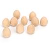10Pcs Wooden Eggs Vivid Lightweight Portable Not Easily Broken Food Toy Faux Eggs for Family