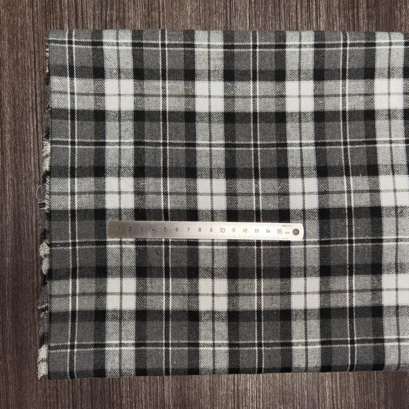 Nueva llegada: Tejido de Algodón Cepillado a Cuadros para Ropa Infantil y de Mujer - Tejido de Franela Jacquard Teñido en Hilo de Poliéster-Algodón.