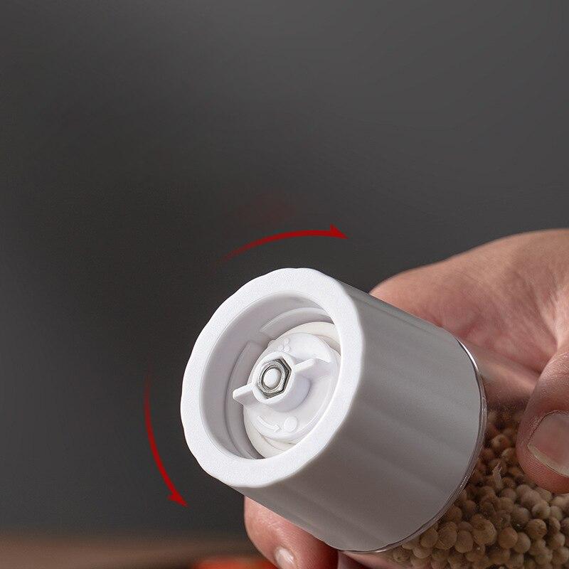 1PC Household Pepper Grinder Rotary Manual Sea Salt Pepper Seasoning Bottle Grinder Glass Seasoning Bottle 1pc