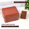 2-Slot Watch Storage Box PU Leather Watch Display Box with Suede Interior and Zipper Portable Travel Watch Organizer Case