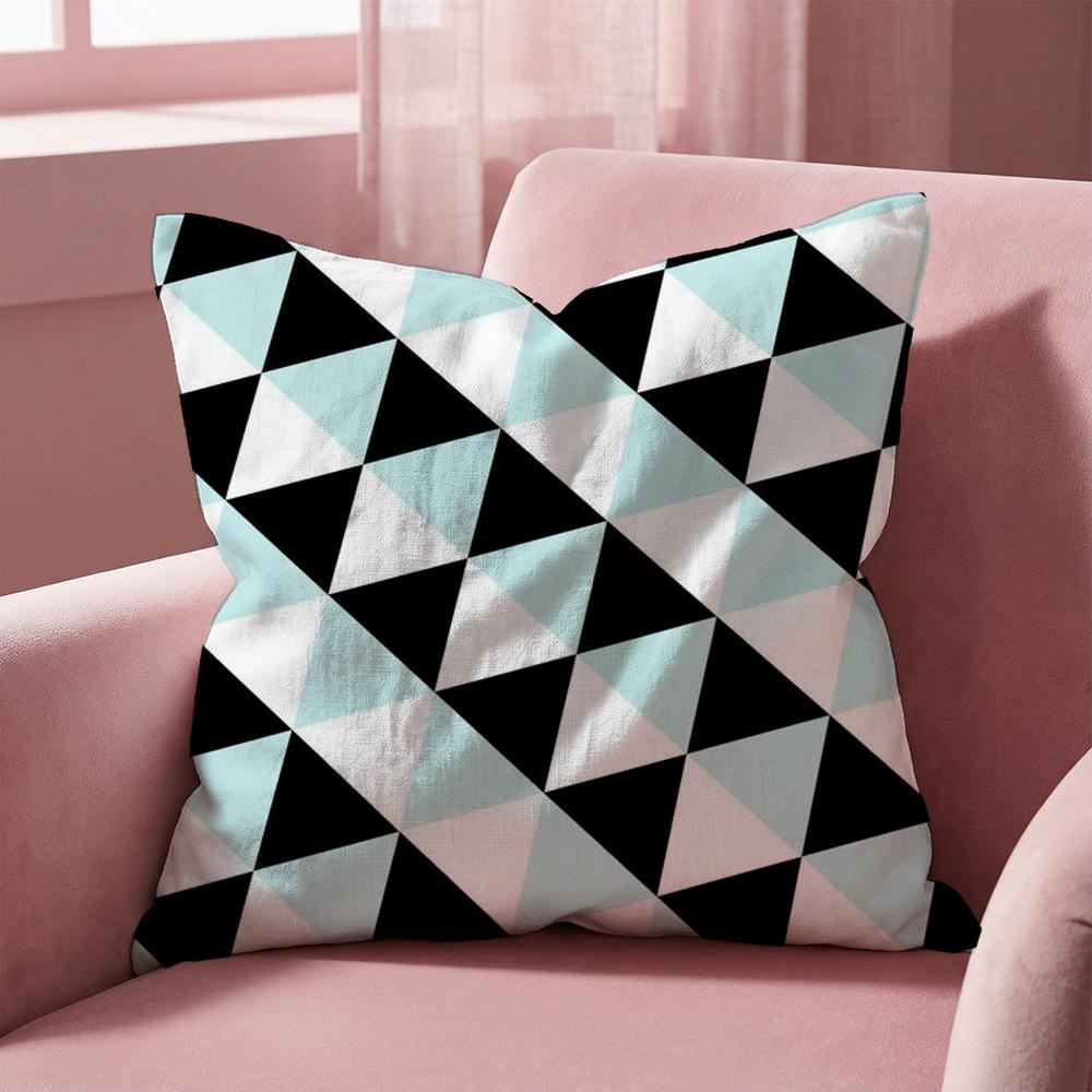 Triangle Array Cushion Cover MultiScene Pillow Cover for Home Car Reversible Soft Durable for Daily Use