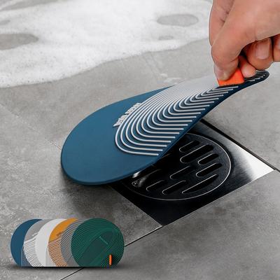 Cache de Siphon de Sol, Désodorisant de Siphon de Sol d'Égout de Cuisine, Coussin d'Isolation d'Odeurs en Silicone pour Salle de Bain, Tapis de Sol pour Cuisine et Salle de Bain