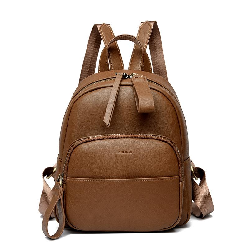 

Женская сумка новый простой модный рюкзак из мягкой кожи женский модный маленький рюкзак ретро