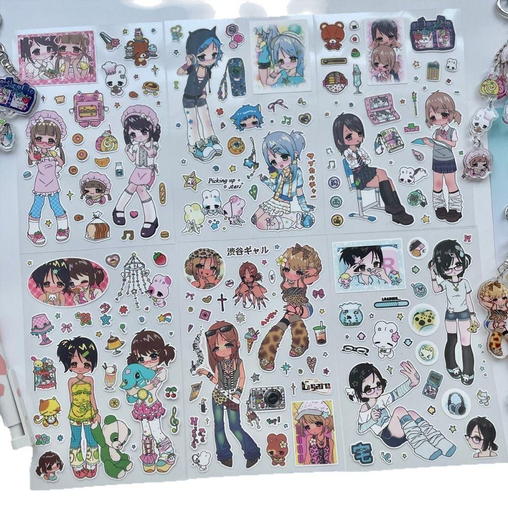 DIY Stickers Deco Stationery Stickers Cute Millennium Anime Story Stickers Phone Craft Stickers