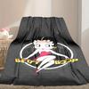 1pc Comfortable Home Print Throw Blanket, Betty Boop Blanket For Bed and Sofa Use, Special Present For Family