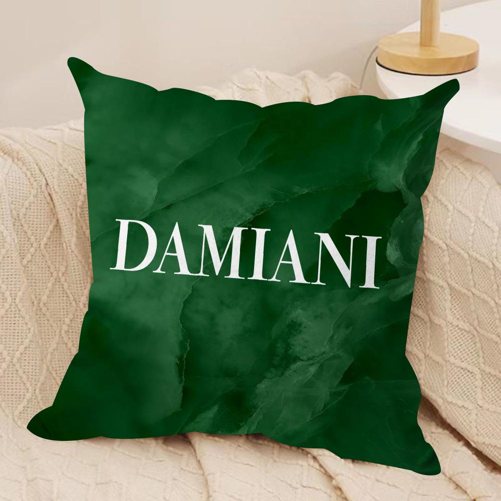 Italian Gorgeous D-Damiani Cushion Cover Silky Short Plush Double-Sided Printed Pillow Case for Sofa All Seasons Home Decor Gift
