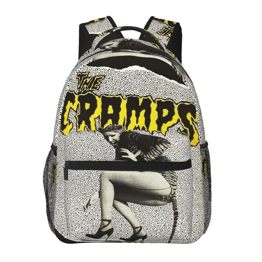 80S The Cramps Band Bad Music For Bad People Student Backpack School Bag Hiking Daypack for Boys Girls Bookbag Shoulder Bags