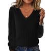 Women Fashion Pullover Sweater R-Neck Long Sleeve Shirts Blouse Knit Casual Cozy Clouds Top