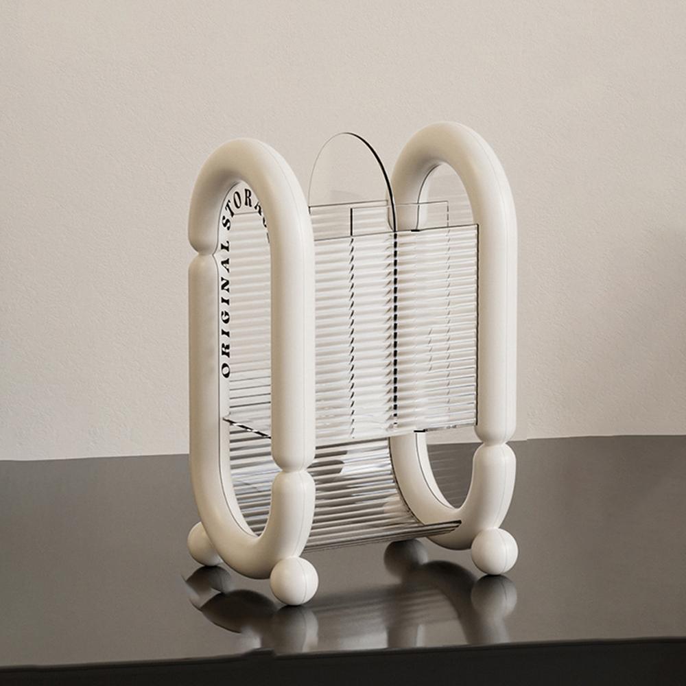 

Light Luxury Extremely Simplified Makeup Brush Storage Container Dresser Desktop Eyebrow Pencil Brush Storage Rack Box белый