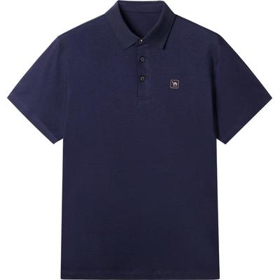 Polo homme en mélange de soie toucher frais