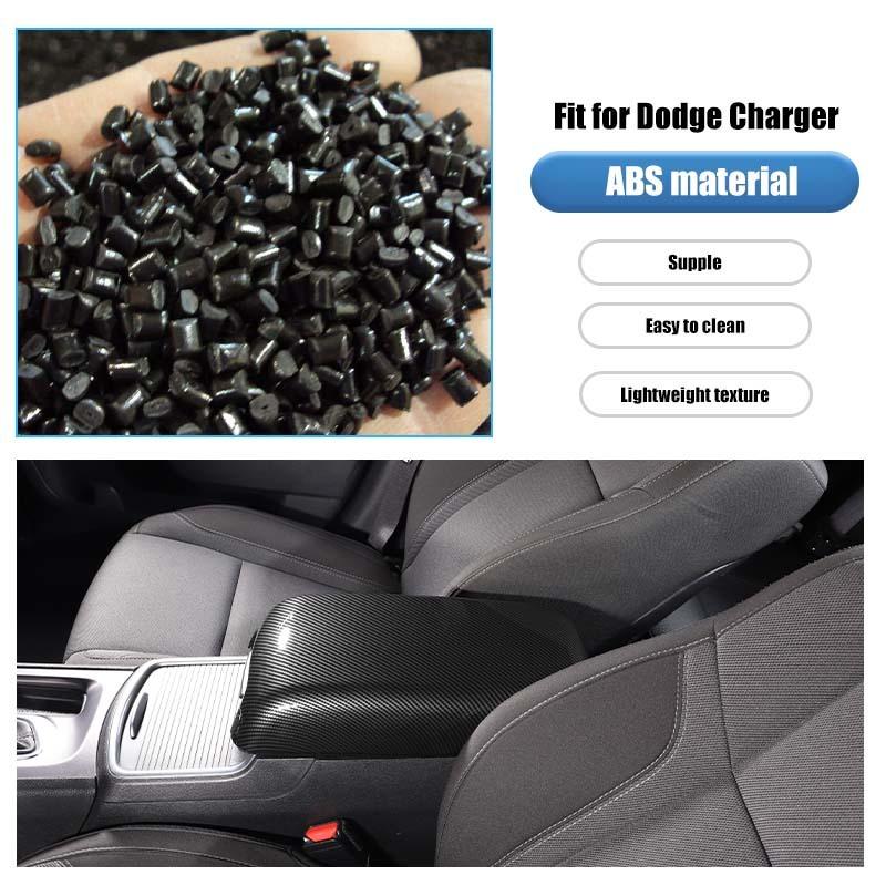 ABS Armrest Box Decorative Panel Decoration Cover Sticker For Dodge Charger 2011 Up For Chrysler 300C 2011 Up Car Interior Accessories
