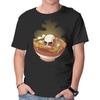 Unisex Crew Neck T-Shirt Attack On Ramen Graphic Short Sleeve Casual Tee