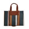 Large Capacity Canvas Bag 2025 New Texture Fashionable Simple Shoulder Bag Contrasting Color Portable Tote Bag