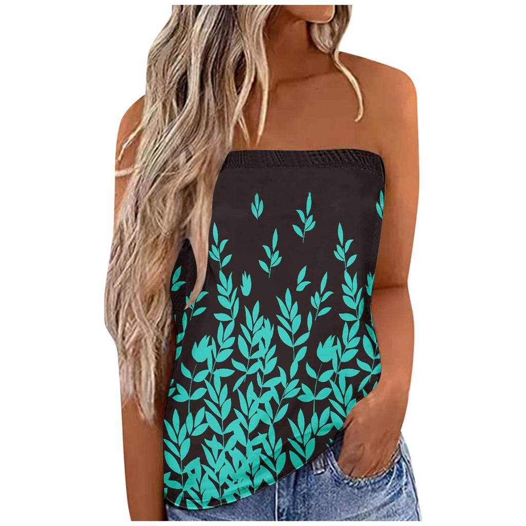 Women's Summer Sexy Tube Top Off Shoulder Sleeveless Tops Strapless Beach Vest Bandeau Shirt Backless Sexy Tops