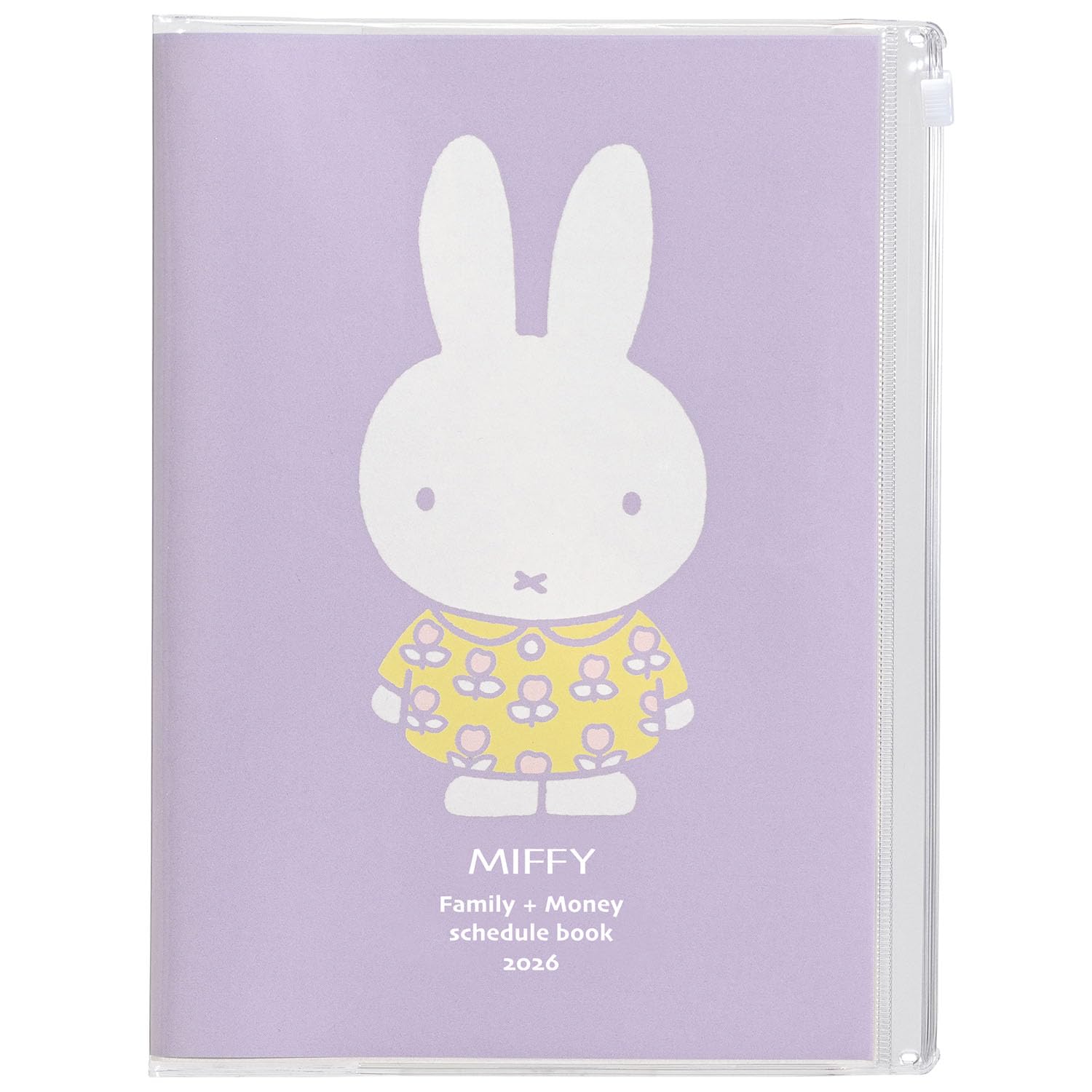 

Kutsuwa Miffy Family Planner, 2026 A5 Monthly, Sunday Start, Includes Household Accounting Memo, Flower Dress, MF918C, Starts December 2025