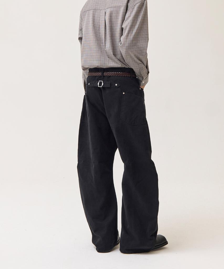 Akesi Denzel Summit Curved Cotton Pants_Black
