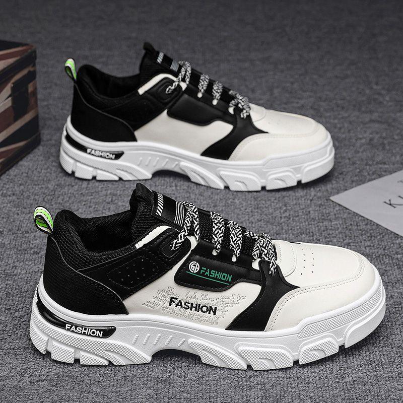 Shoes men's shoes 2025 new autumn men's height increase sports work board shoes youth casual low-top Martin boots