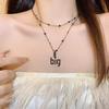 2024 Vintage Double-Layer Pearl Necklace with Heart Pendant