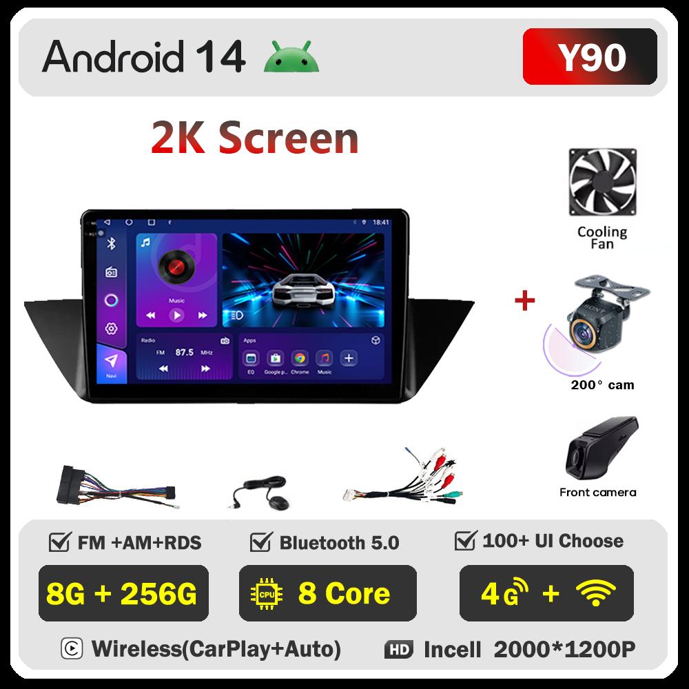 Car Video Player For BMW X1 E84 2009 - 2012 Carplay Android 14 auto Radio Intelligent System GPS Navigation Touch Screen RDS