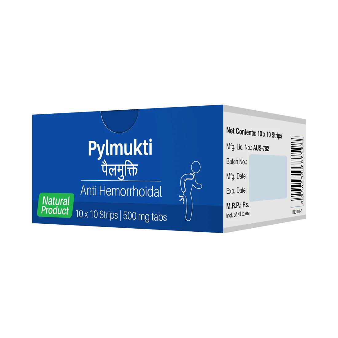 

Pylmukti Tablet - | To Overcome The Associated Pain, Sores, Itching & Bleeding 500 mg