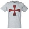 Unisexs Knights Templar Cross Soldiers Of Christ Crusade Unisex Grey TShirt