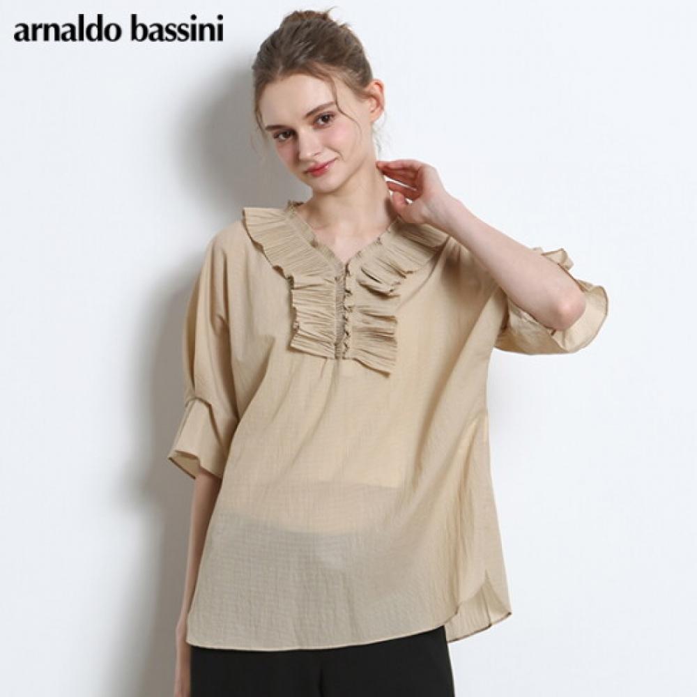 Arnaldo Bassini Women Pleated V Neck Blouse