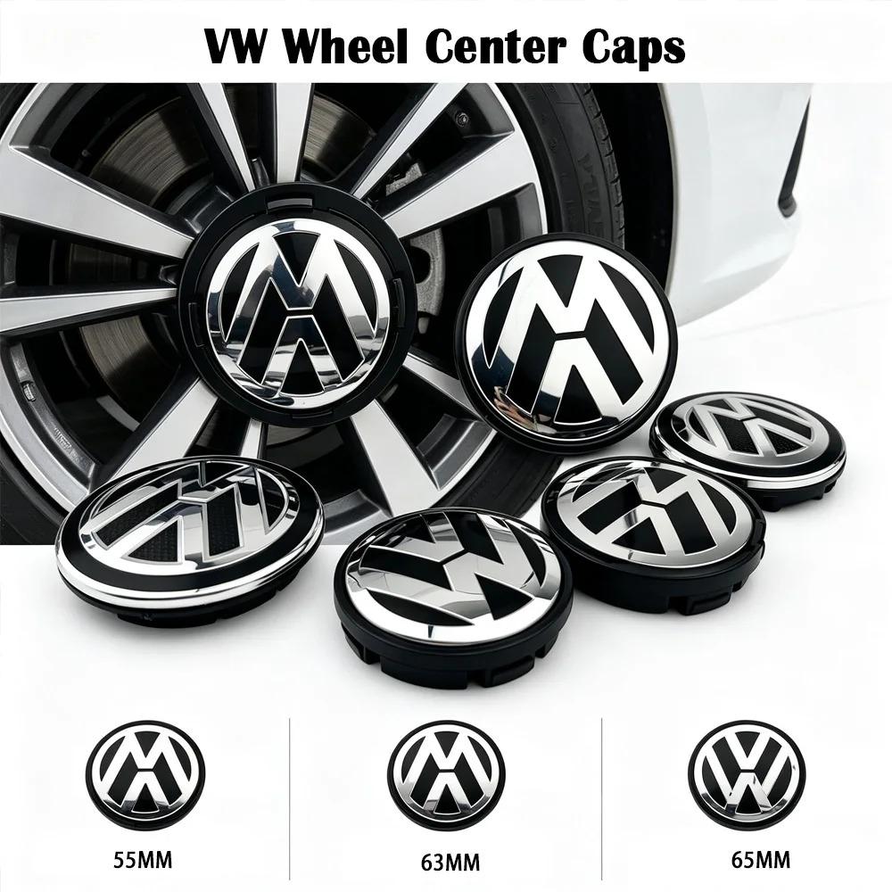 2026 Hot GT 4pcs Set Car Wheel Center Caps 55mm-76mm Hubcap Covers for VW Volkswagen Jetta MK5 Golf Passat - Styling Wheel Center Caps