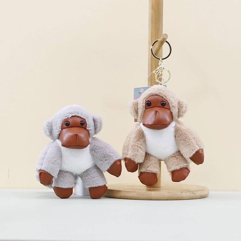 Cuddly Cute And Monkey Plush Doll Perfect For Keychains And Bag Charms In Light Brown
