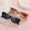 Retro Rectangle Sunglasses Women/Men Unisex with Fashion V-shaped Foots Outdoor Sunshade
