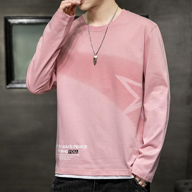 Men's Trendy Long-Sleeve Casual T-Shirt for Spring & Autumn