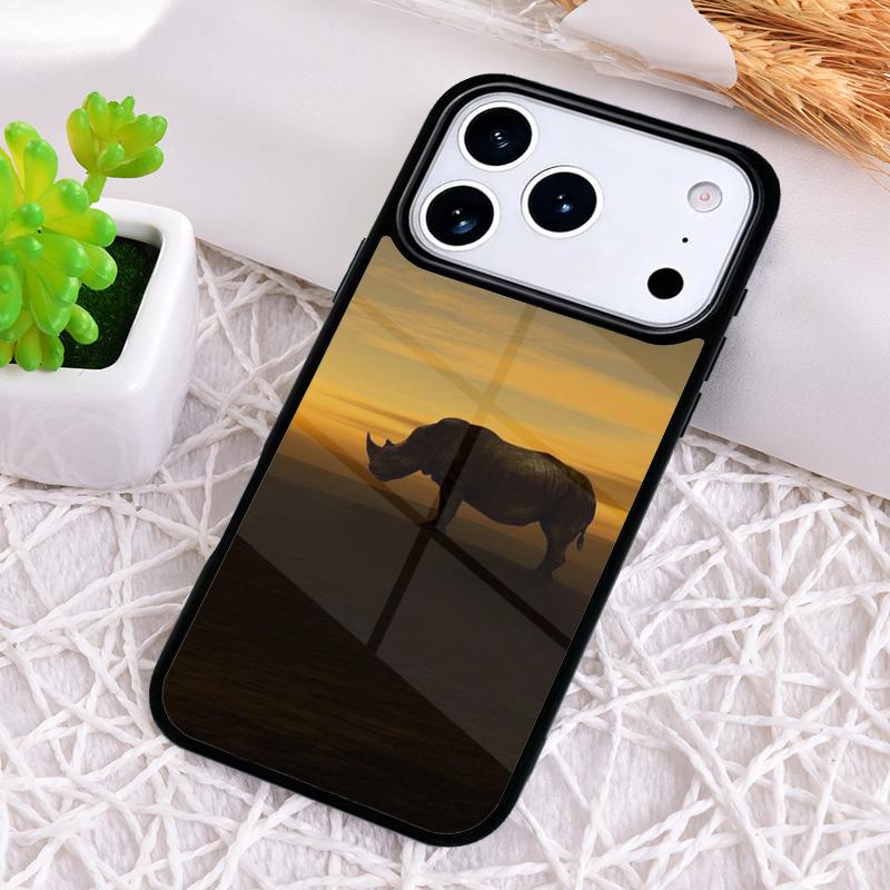 

Animal Rhino Phone Case for iPhone 17 Air 16 15 11 12 14 13 Pro Max Shockproof Cover iPhone 11 Pro