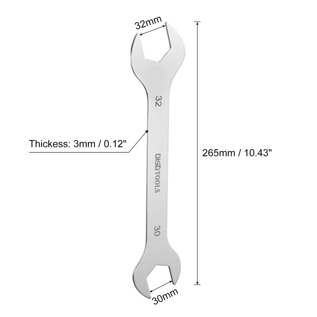 uxcell Slim 30mm x Short Stainless for Home Furniture Auto and Other Work Tools Wrench, 32mm, Double-Ended, Slim, Type, Slim, Lightweight, Steel, DIY,