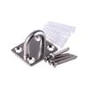 4pcs 304 Stainless Steel Ceiling Hooks Pad Eye Plate U Shape Loop Screws Mount Multifunctional Wall Mount Hook Loops