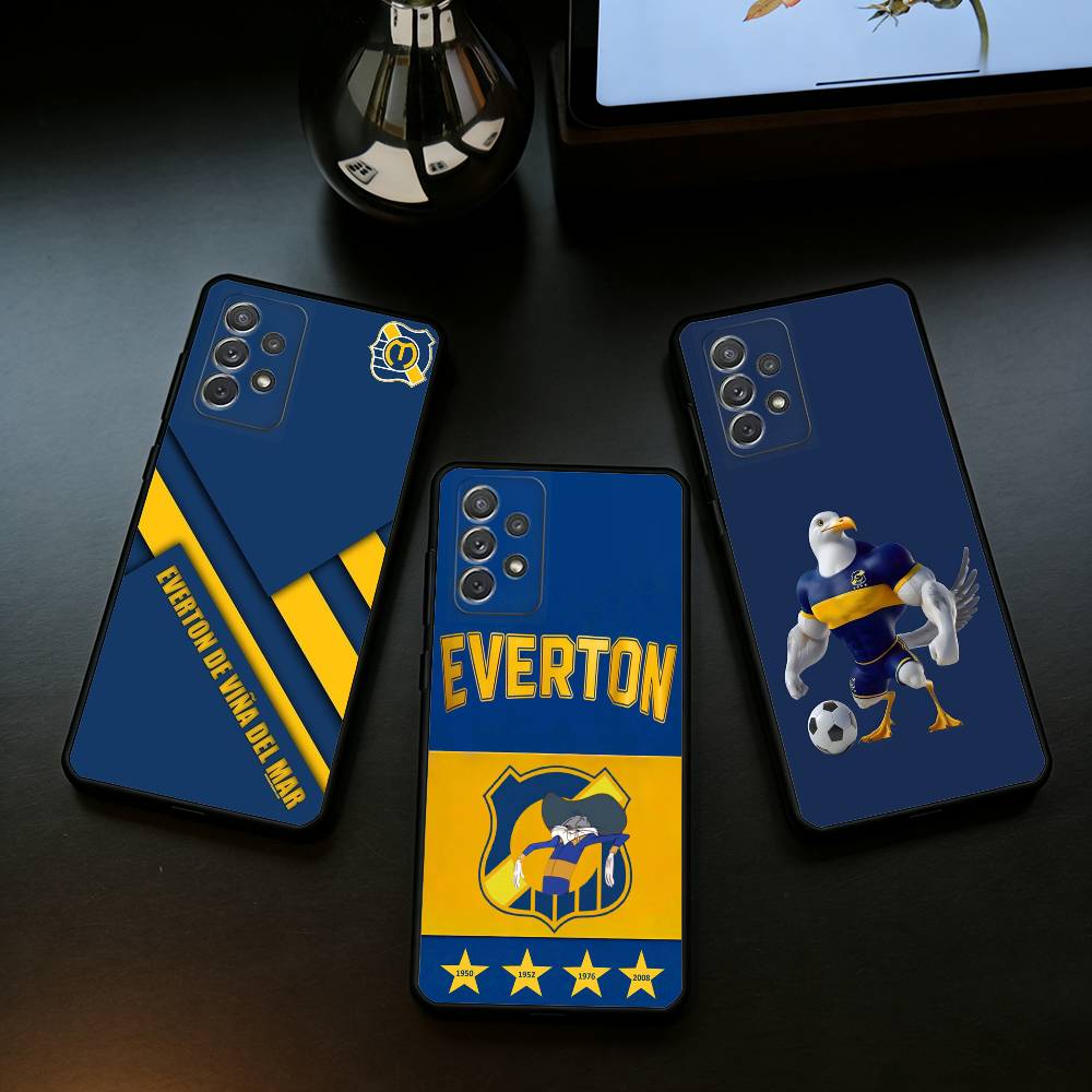 E-Everton De V-Vina Del Mar Soft Silicone Black Cover Phone Case For Samsung Galaxy A73,A72,A71,A70,A53,A52,A51