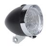 3 LED Retro Bike Headlamp Black and Silver Cycling Lighting Accessory Bike Headlight  Bike Lighting