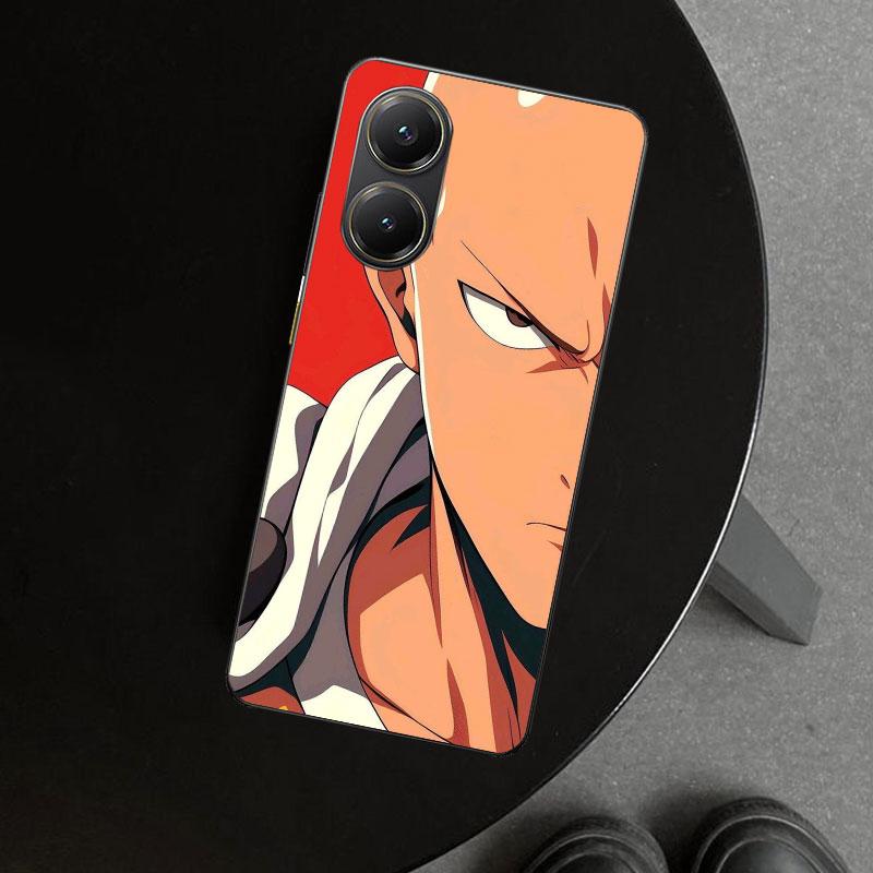 One P-Punch-Man Saitama King Phone Case Cover for Xiaomi Poco X6 X5 X7 Pro F7 Ultra Redmi 15C 15 13C 13 12C 12 10C 10 10A 9C 9A