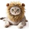 Pet Lion Wig Head Cover with Cute Rabbit Ears Funny Halloween Cosplay Hat for Cats & Dogs Kitten Puppy Party Dress Up Accessory