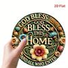 Vintage Metal Poster Bless This Home Retro Sign 8x8 Inch Tin Sign for Kitchen Bar Wall Decor